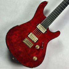 Guitare (Mayones)Regius6 Custom Buckeye Burl Top Red Gold Hardware Poland ST ...