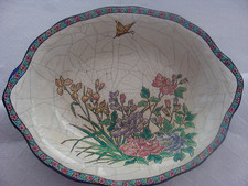 ANCIENNE CORBEILLE EN EMAUX DE