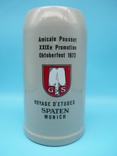 Rare chope bière 1L Spaten Amicale Pousset Oktoberfest 1973 ( CH2)