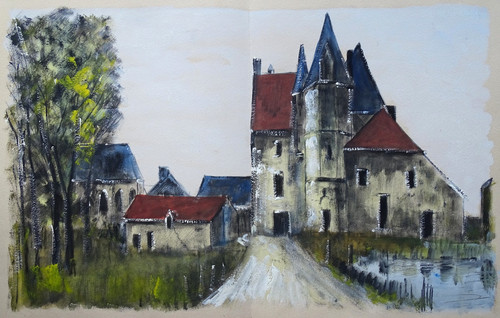 Dessin original gouache - dessin,