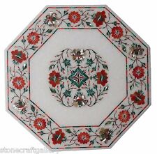 18 " Marbre Côté Fin Table Haut Multi Pierre Mosaïque Art Décor Maison