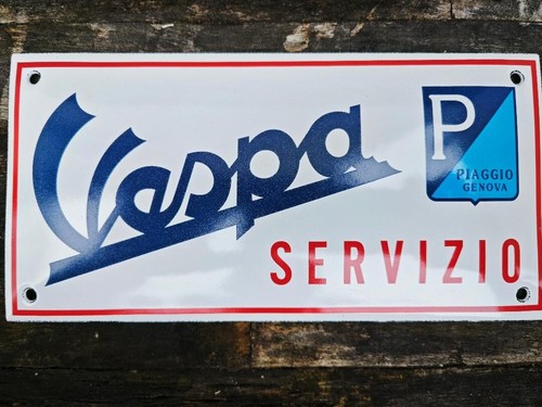 Plaque émaillée vespa - plaque,