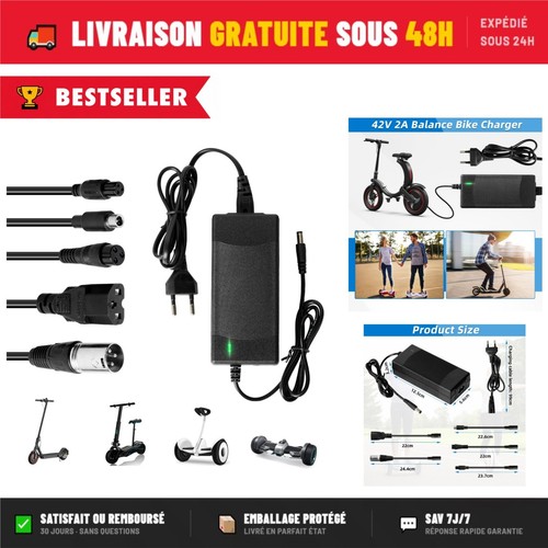 Chargeur 42v trottinette - 42v,