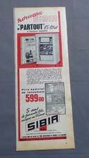 PUBLICITE ANCIENNE ADVERT CLIPPING 031117 / REFREGERATEUR LE PARTOUT 85L SIBIR 