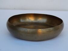 Bol Chantant Bol a Offrandes Coupelle Assiette Bronze Ancien Inde 314g 15x4cm
