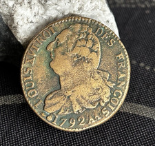 Louis XVI 2 Sols au Faisceau 1792 Metz