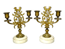 PAIRE BOUGEOIRS BRONZE