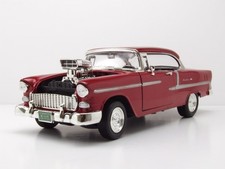 Chevrolet Bel Air Personnalisée Hot Rod 1955 Rouge Foncé Avec Blown Motor Modèle