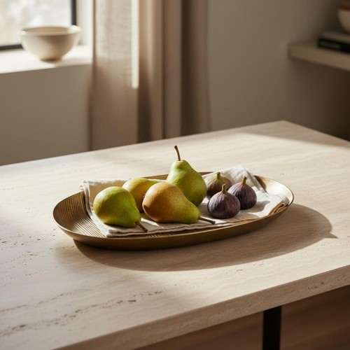 Plateau ovale aluminium - plateau,