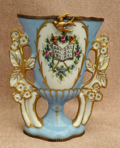 Vase mariée décor oiseau - vase,