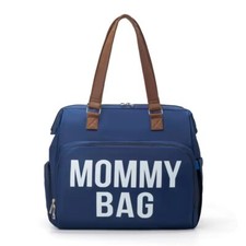 Large Sac à langer mommy bleu convertible en sac à dos 