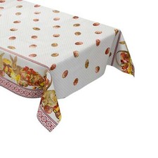 MEWATU Nappe de Table en Toile Cirée 01066-00 Pâques Lapin Carré Rond Oval