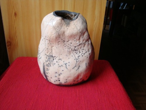 Vase rose technique raku - technique, du