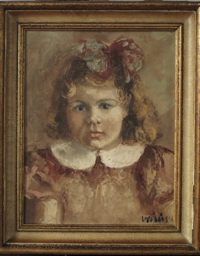 Tableau ancien hst jeune - tableau,