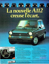 Publicité Advertising 117  1978  Autobianchi réseau Chardonnet  la nouvelle A112