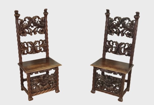 Paire chaises renaissance - paire,