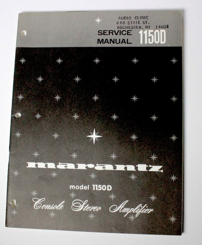 Marantz model 1150d service - model,