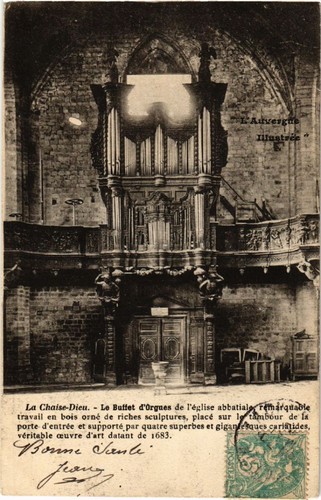 Cpa chaise dieu buffet - ak,