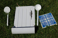 PORTE USTENSILE EN TOLE EMAILLEE - DESSOUS DE PLAT- VICHY- LOUCHE-CUILLERE- /C40