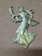 DECORATION DE MEUBLE FEMME ART NOUVEAU EN LAITON