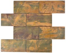 Mosaïque carreau cuivre métro marron cuisine miroir tuiles 49-1508_b | 1 plaque