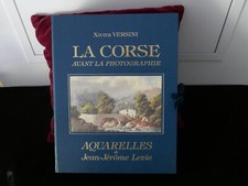 rare emboitage 34x27cm la Corse avant la photographie 30 aquarelles de Levie OCP