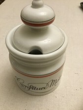 Pot pour confiture service bistrot Lobjoy porcelaine d'Auteuil