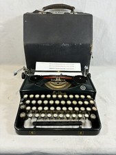 Machine à écrire Erika 6 Bleu année 1935 Nettoyée Révisée + Ruban Neuf