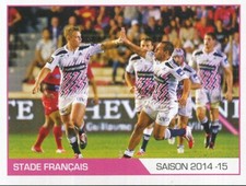 006 STADE FRANCAIS RETROSPECTIVE 2014-2015 TOP 14 STICKER PANINI RUGBY 2016