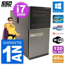 PC Tour Dell OptiPlex 790 MT Intel i7-2600 RAM 4Go SSD 120Go Windows 10 Wifi