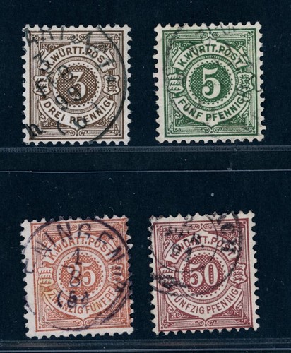 Wurtemberg lot oblitéré