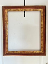 Cadre Doré en Bois Marron et Doré 59x69 Feuillure 55x46 cm France