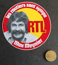 Autocollant / Sticker Original Radio RTL  Max Meynier - Les routiers sont sympa