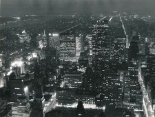 New-York nuit 2 tirages époque photo photographie architecture v. 1960