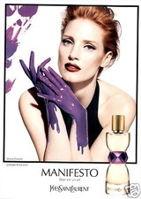 PUBLICITÉ 2012 YVES SAINT LAURENT MANIFESTO OSER EST UN ART - JESSICA CHASTAIN