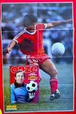 FOOTBALL ONZE n°53 de 1980 MARADONA ARGENTINOS JUNIORS POSTER + PLATINI & CRUYFF