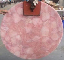Plateau De Table Ronde En Quartz Rose De 42" / Plateau De Table De Cuisine