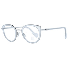 Montures De Lunettes Moncler ML5025 027 46Mm Femme Blanc Œil De Chat Métal