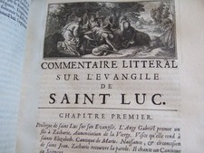 Lot Livres anciens , 1715, EO,  1  grand Volume, St Marc, St Luc, Bible, complet