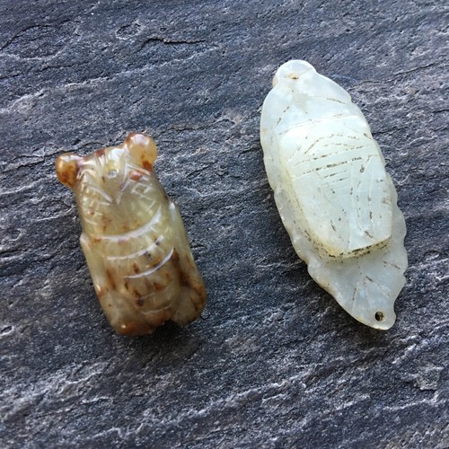 Chinese antique jade - jade, cicadas