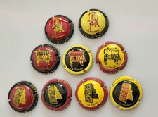 Lot 9 Capsules Champagne GENERIQUE Pupitre Tireuse Museleuse