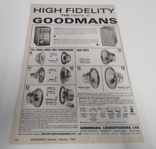 Goodmans speakers print - goodmans,