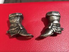 Paire De Pyrogenes De Comptoir Acier Forgés Anciens Style Chaussures Louis XVI