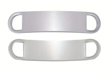 Connecteur breloque rectangulaire acier inoxydable 7 x 39 mm