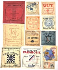 Lot diverses anciennes pochettes de collection,  pêche moulinet & leurre ancien.