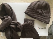 DAMART THERMOLACTYL:BEL ENSEMBLE BONNET ÉCHARPE GANTS BIEN CHAUDS, MARRON GLACÉ
