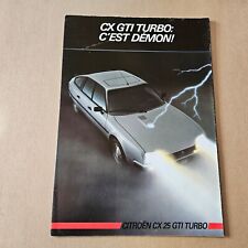 1985 Brochure CITROEN CX GTI