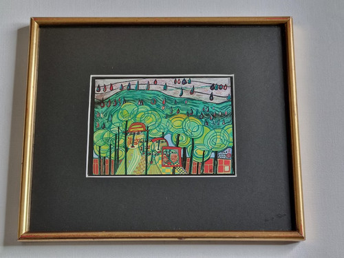 Mini print the rain falls - mini-print, "the