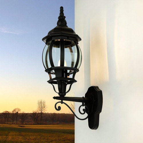 Lampe mur noir verre - lampe, aluminium