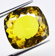 Grenat topazolite naturelle 15,15 ct coussin certifié pierre précieuse...